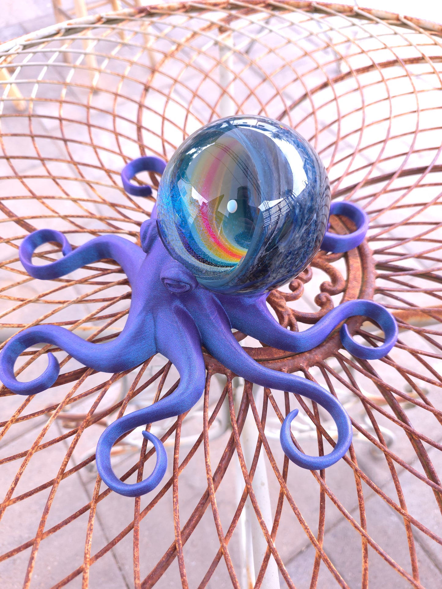 4" Marble with Octopus Base